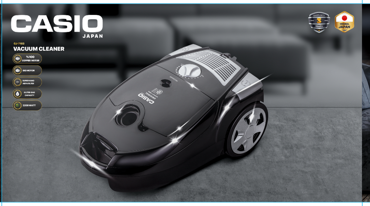 جارو برقی کاسیو ژاپن مدلCJ-7103