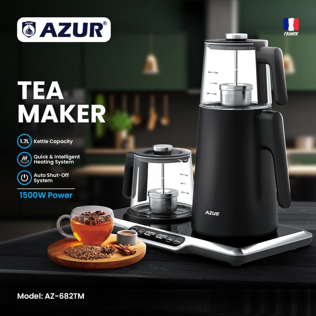 چای ساز آزور مدل AZ-682 با قوری و المنت اضافه