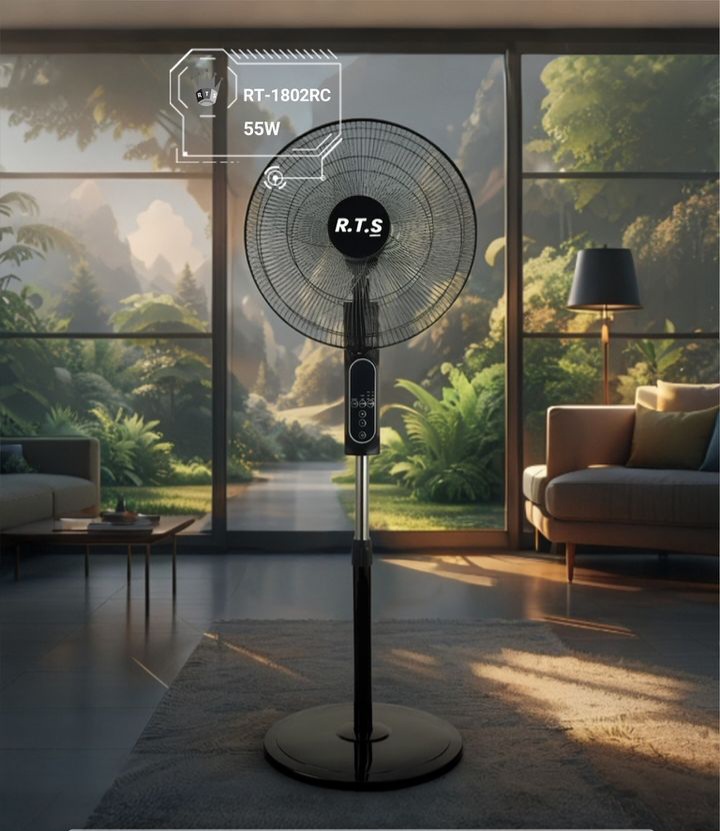 پنکه ایستاده آر تی اس مدل RT_1802RC